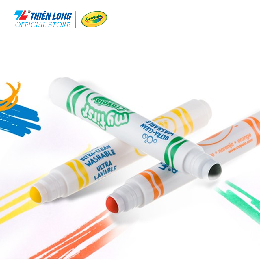 Bộ 8 màu bút lông có thể rửa được My First Crayola 8ct Washable Markers