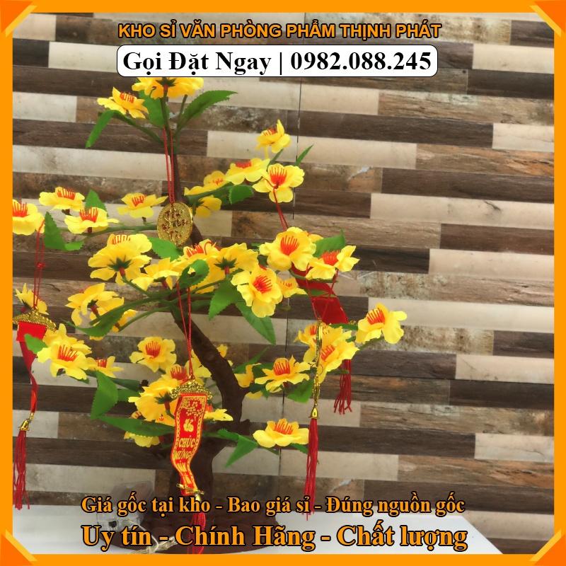 CÂY MAI ĐÀO GIẢ ĐỂ BÀN CỰC XINH - CAO 32CM