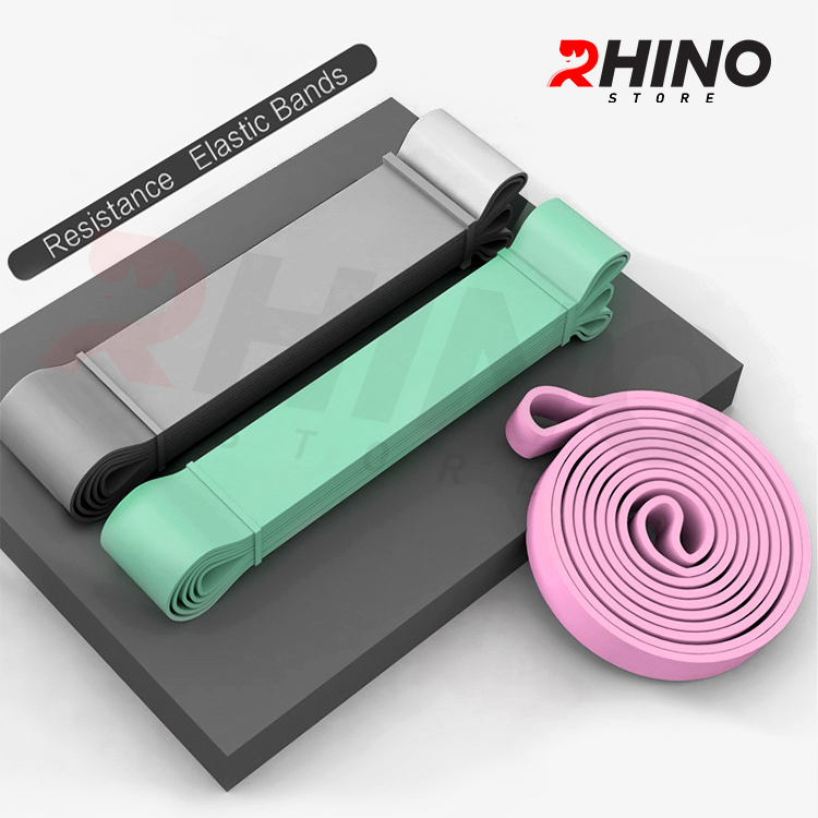 Dây kháng lực tập gym cao su tự nhiên Rhino R101 mức lực kéo phân theo từng màu, Resistance Elastic Bands dây đàn hồi, kháng lực power band tập gym, dây cao su hỗ trợ lên xà