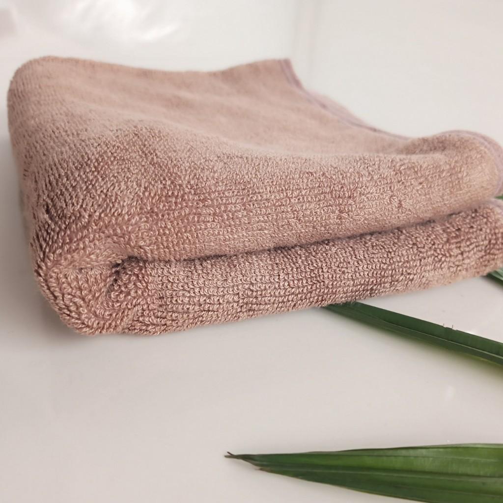 Khăn tắm, khăn lau đầu 100%cotton, siêu thấm hút, màu nâu tây, sz 35x70cm(120g),