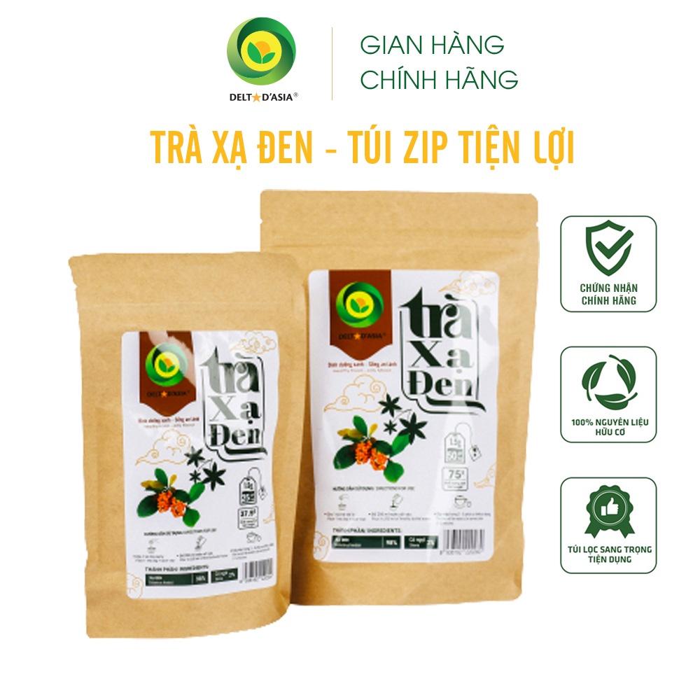 TRÀ XẠ ĐEN Túi Zip – Delta D'Asia Hỗ trợ điều trị xơ gan, hạ men gan, viêm gan B (25 - 50 túi x 1,5 g)