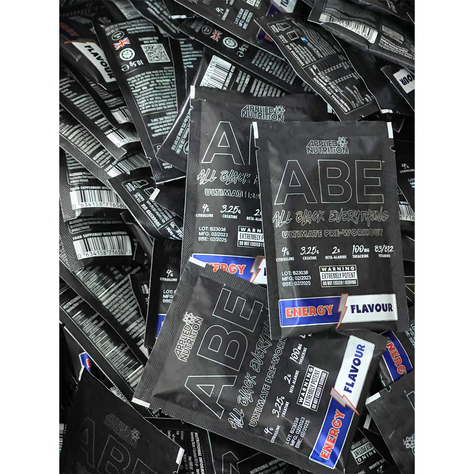 Gói dùng thử Sample - Pre workout ABE của Applied Nutrition - Tăng sức bền, sức mạnh tập luyện, tăng tỉnh táo tập trung - Hàng chính hãng