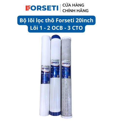 Bộ 3 lõi lọc thô đầu nguồn 20inch Forseti - Hàng nhập khẩu