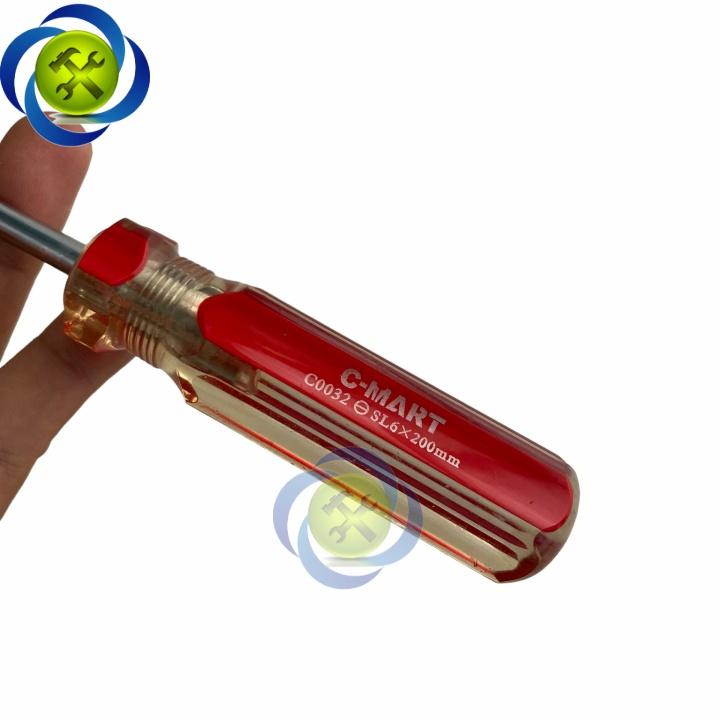 Vít dẹp cán sọc đỏ 6x200mm C-mart C0032-6.0200