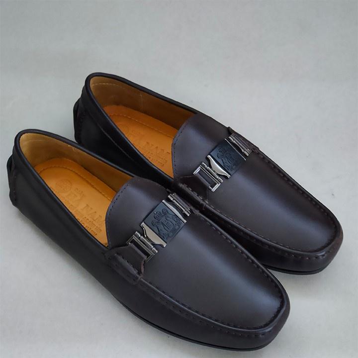 Giày Mọi Nam Đế Âm Da Bò Thật TiTi ĐÔ Cao Cấp GDA2025d