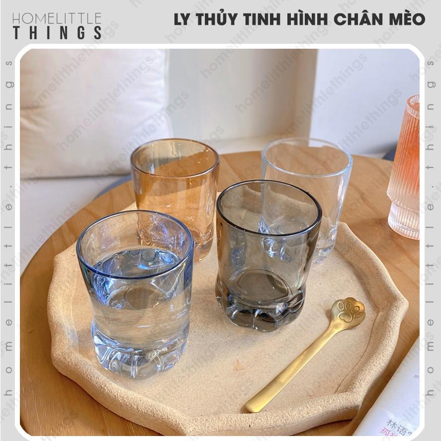 Ly, cốc thủy tinh uống nước hình chân mèo