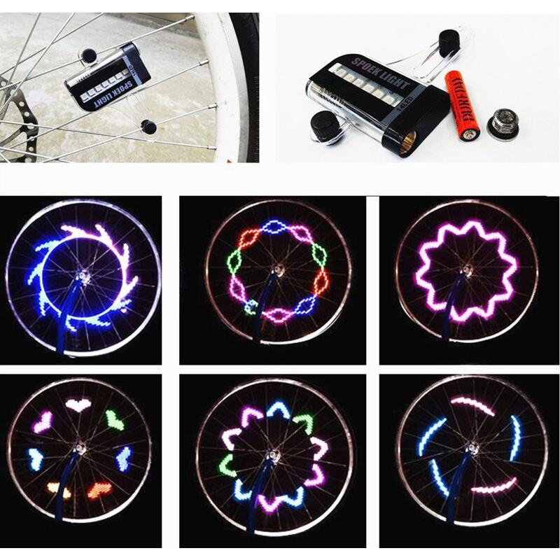 Hot Sale Two Side 14 LED Colorful Motorcycle Cycling Bicycle Bike Wheel Signal Tire Spoke Light 30 Changes Cycling Accessories