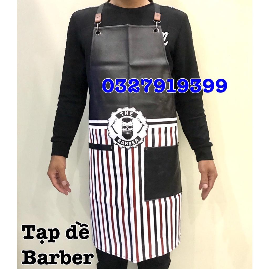 Tạp dề bò BARBER mặc cắt tóc