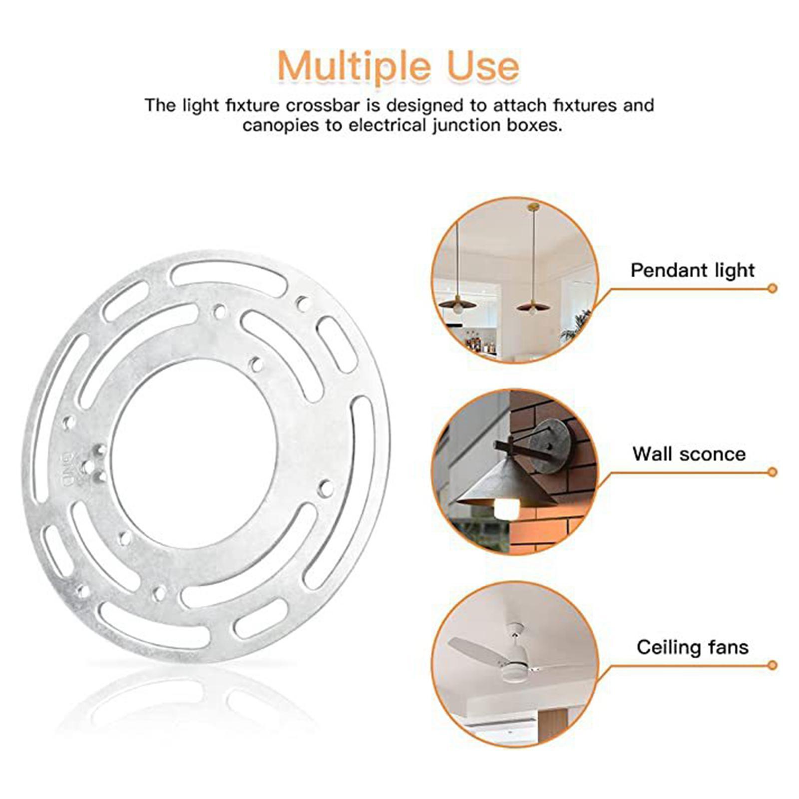 Light Fixture Mounting Bracket Mount Wall Light, Chandelier Iron, Ceiling Light ,Pendant Light, Lightweight ,Crossbar Plate with Screw