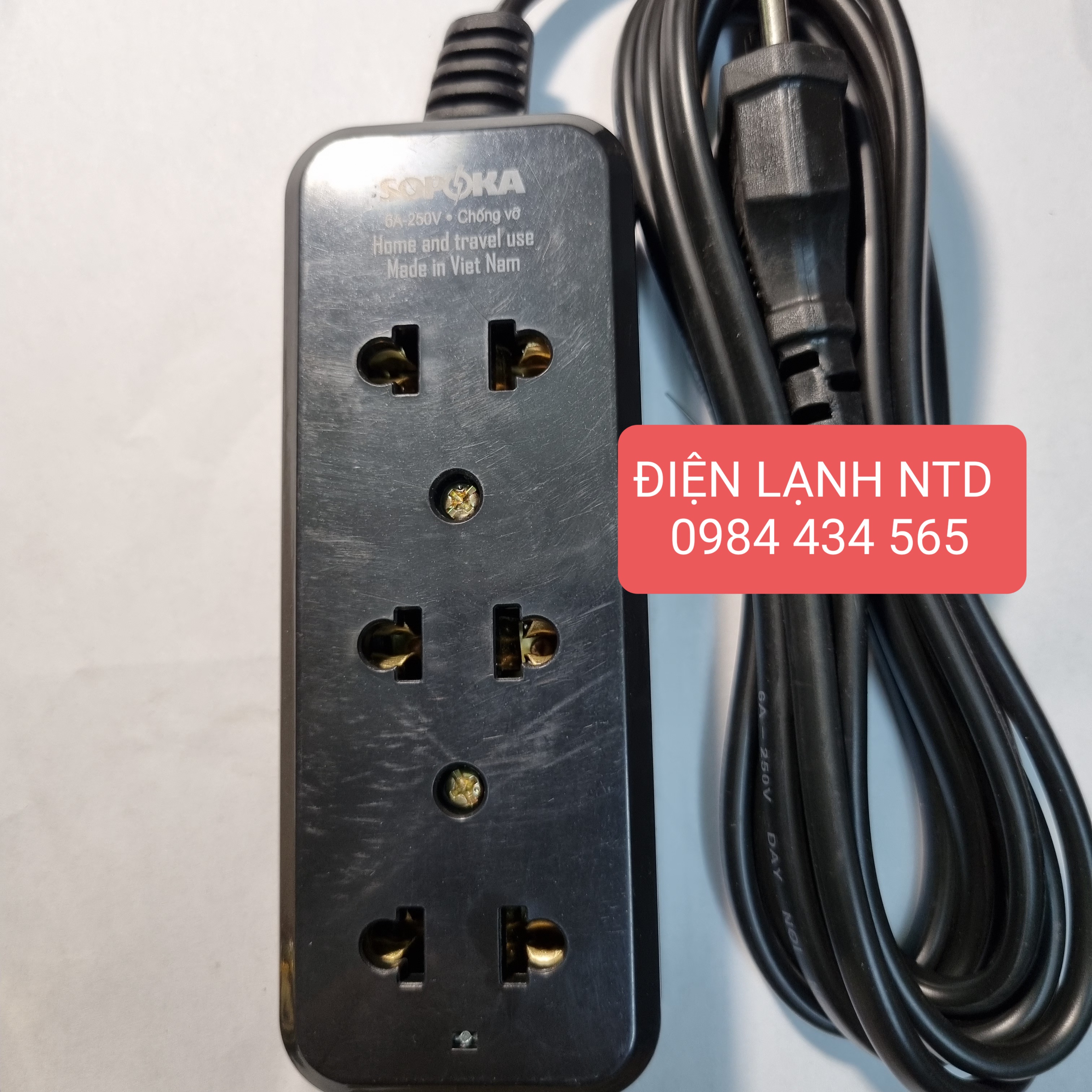 Ổ cắm điện 3 ổ SOPOKA/ổ cắm/ổ cắm liền dây 3 ổ cắm