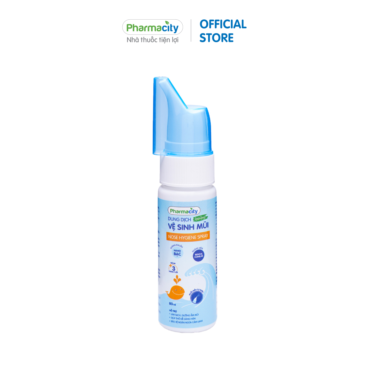 Dung dịch vệ sinh mũi kháng khuẩn cho trẻ em Nose Hygiene Spray Baby (80ml)