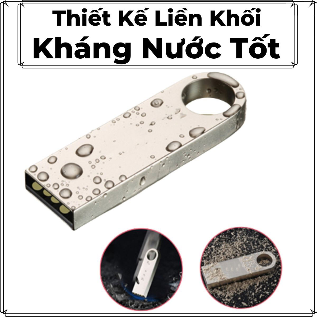 USB 64gb Mini Vỏ Kim Loại Cao Cấp - Thiết Kế Nhỏ Gọn, Chống Nước, Kết Hợp Công Nghệ Truyền Tải Siêu Tốc