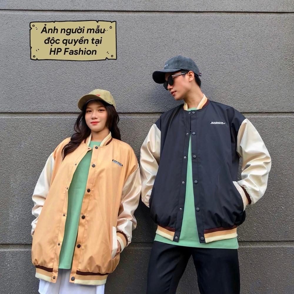 Áo khoác bomber jacket form rộng - vải dù cao cấp ️Áo bomber Varsity dáng Unisex nam nữ D05