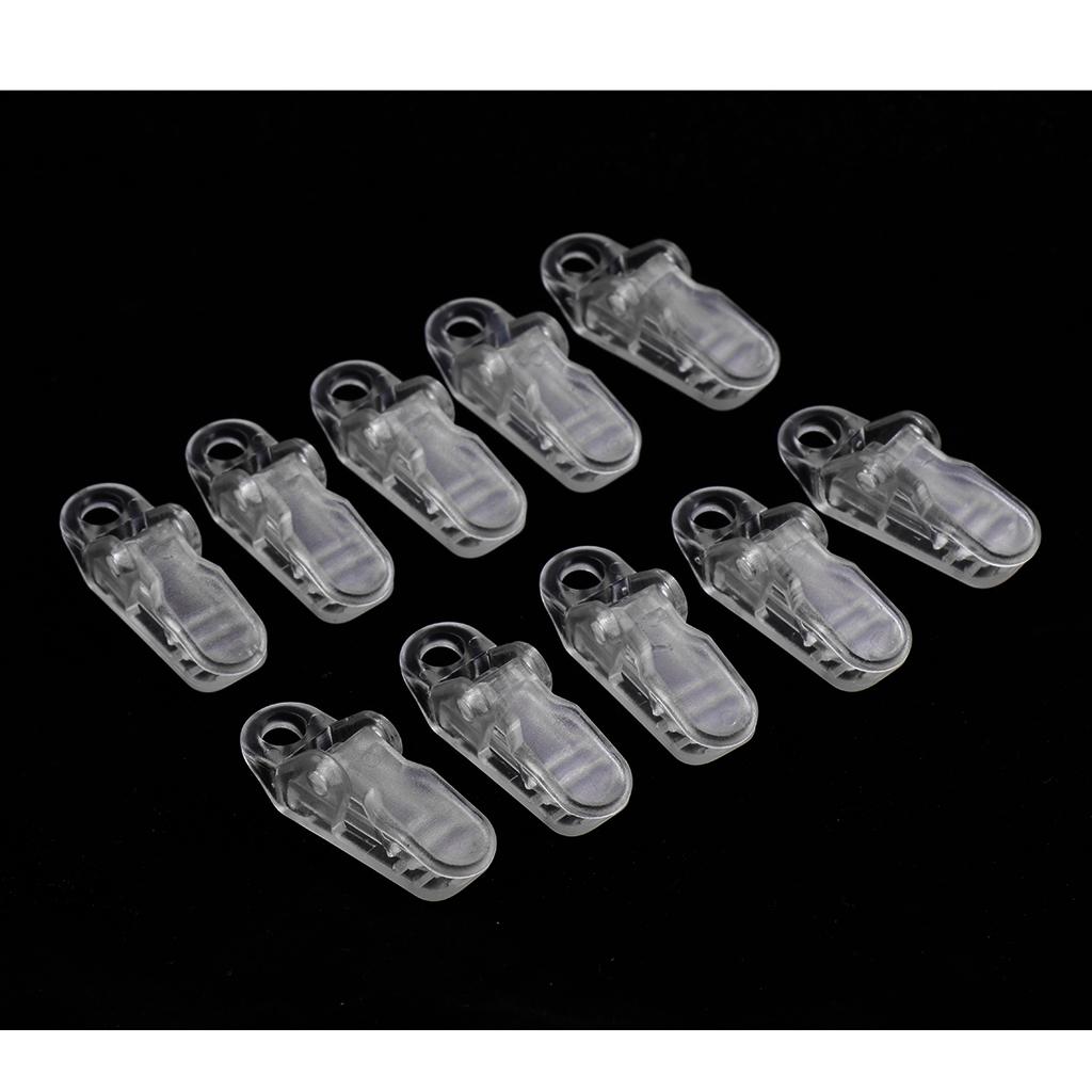 2x10 Pieces Plastic Tie Down Emergency Awning Set Tarp Clips Tent Clamp Clear