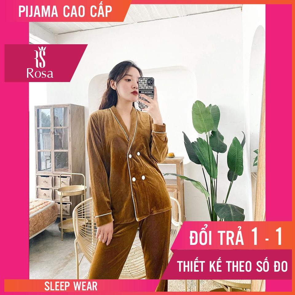 - Set Pijama Vest Nhung Màu Da Bò - Mã T102