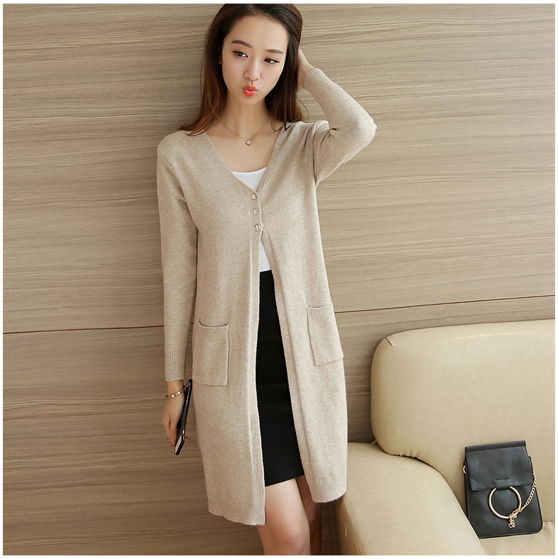 Áo khoác cardigan nữ dáng dài kiểu Hàn Quốc, chất len mềm mịn ấm k33