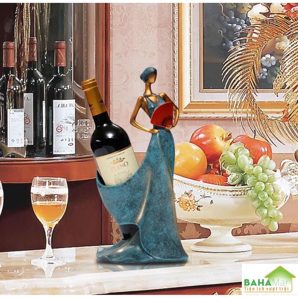 GIÁ ĐỂ VANG TƯỢNG CÔ GÁI HOÀI CỔ VINTAGE ĐỂ TỦ, BÀY BÀN TRANG TRÍ "BAHAMAR" Hoàn hảo cho những người yêu thích vang