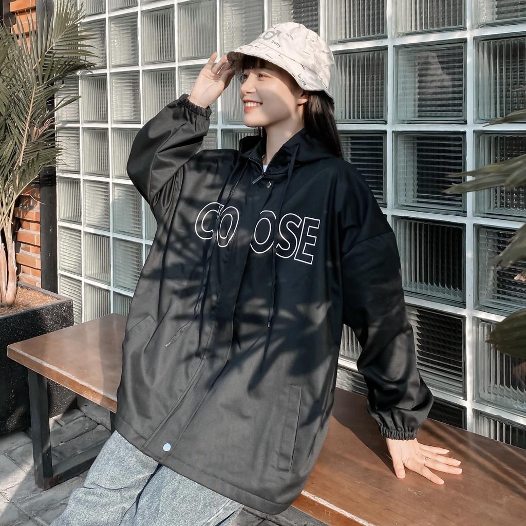 Áo khoác bomber kaki nam nữ form rộng CHOOSE phong cách ulzzang Jacket Unisex SENAVA