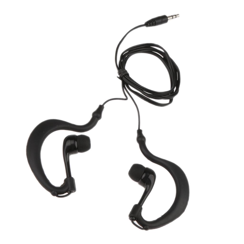 10X 3.5mm Earhook Sport Waterproof Earphone Headphone for iPod MP3 Player Black