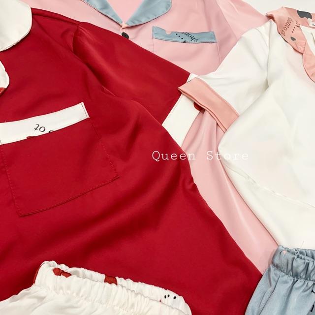 Bộ Mặc Nhà, Pijama Lụa Thái Cao Cấp Tay Cộc Quần Dài , Ảnh Chụp Thật