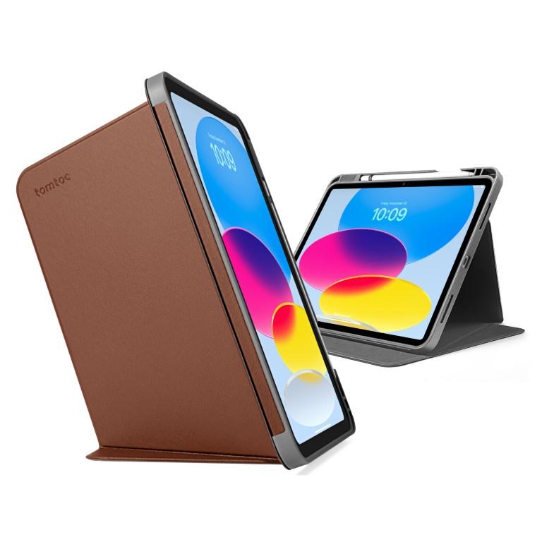 Bao da từ tính Tomtoc Vertical cho Ipad Gen 10 10.9 inch - Hỗ trợ sạc không dây cho Apple Pencil, hàng chính hãng