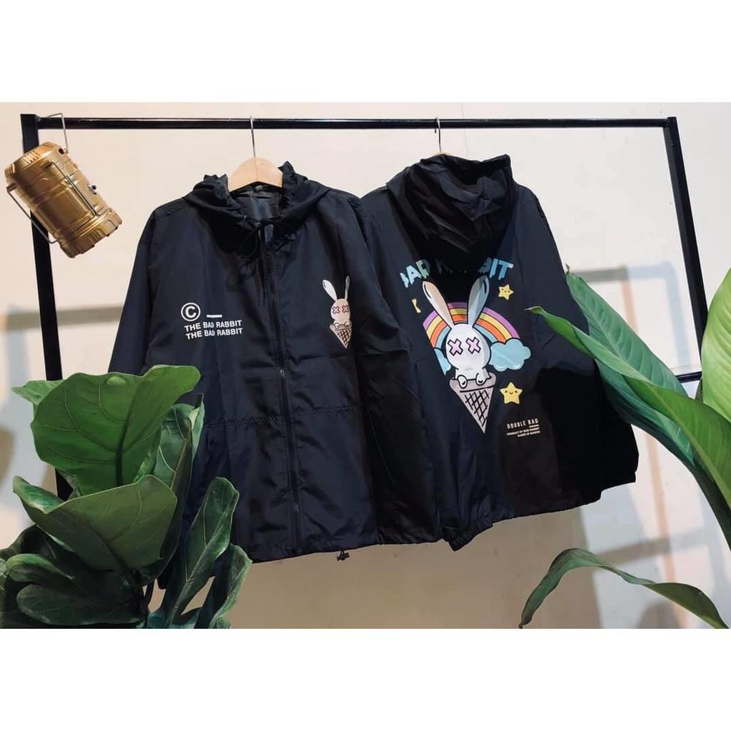 Áo Khoác Dù Unisex - Áo Jacket Bomber Nam Nữ RABBIT 2 Màu Siêu Hot - LP.STORE