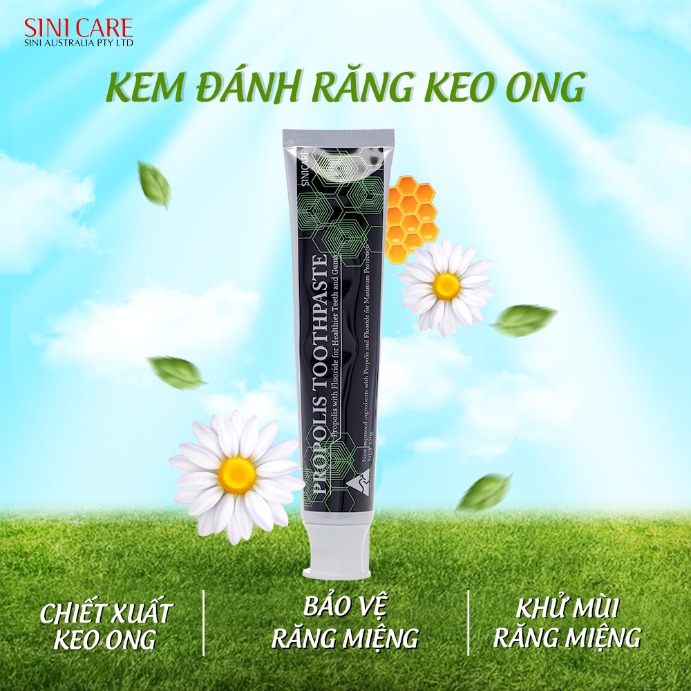 Kem đánh răng keo ong SINICARE Propolis Toothpaste 120gr