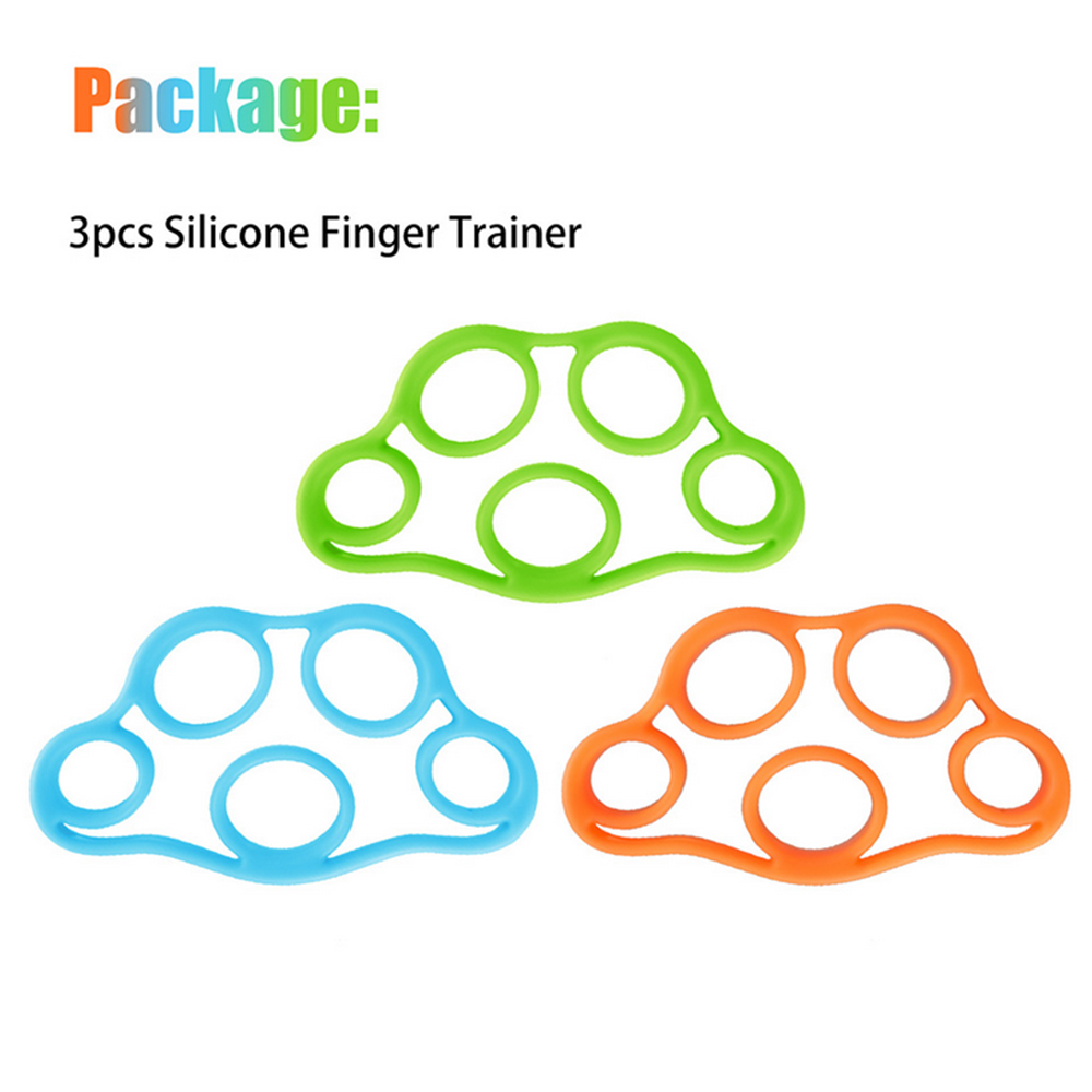 Dụng cụ tập sức nắm, lức bóp của ngón tay 3 chiếc được làm từ cao su silicone, mềm mại và thoải mái, không dễ bị gãy