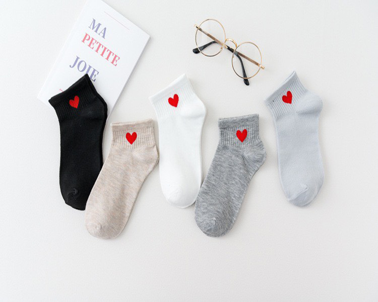 Combo 5 đôi tất vớ trái tim hàn quốc unisex TN07