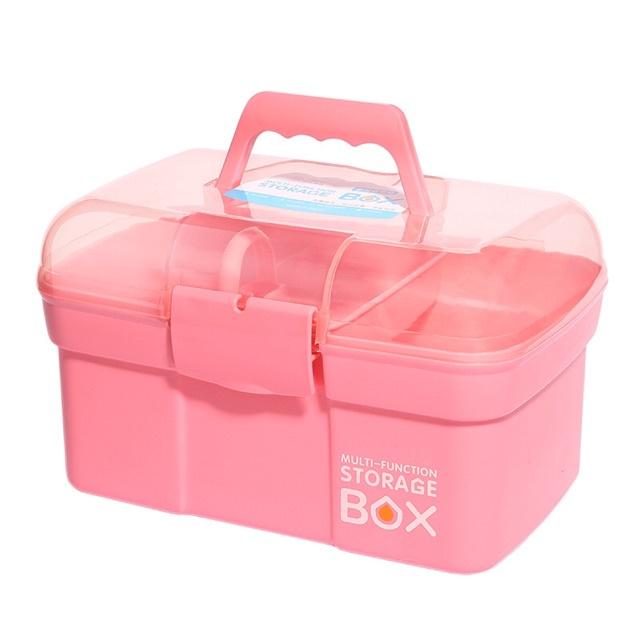 Cốp đựng đồ nail mi trang điểm Yapas 2 tầng 31x20x20cm , Cốp nhựa abs để dụng cụ làm móng mi phun xăm