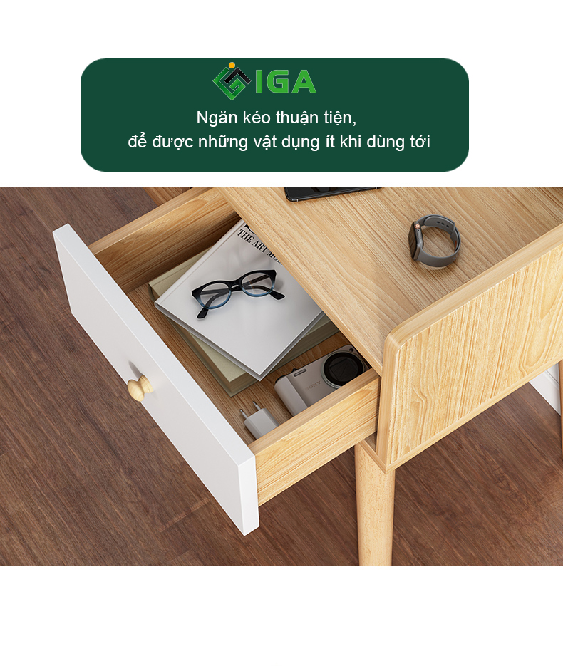 Tab Đầu Giưởng, Tủ Đầu Giường Phong Cách Nordic Thương Hiệu IGA - GP175