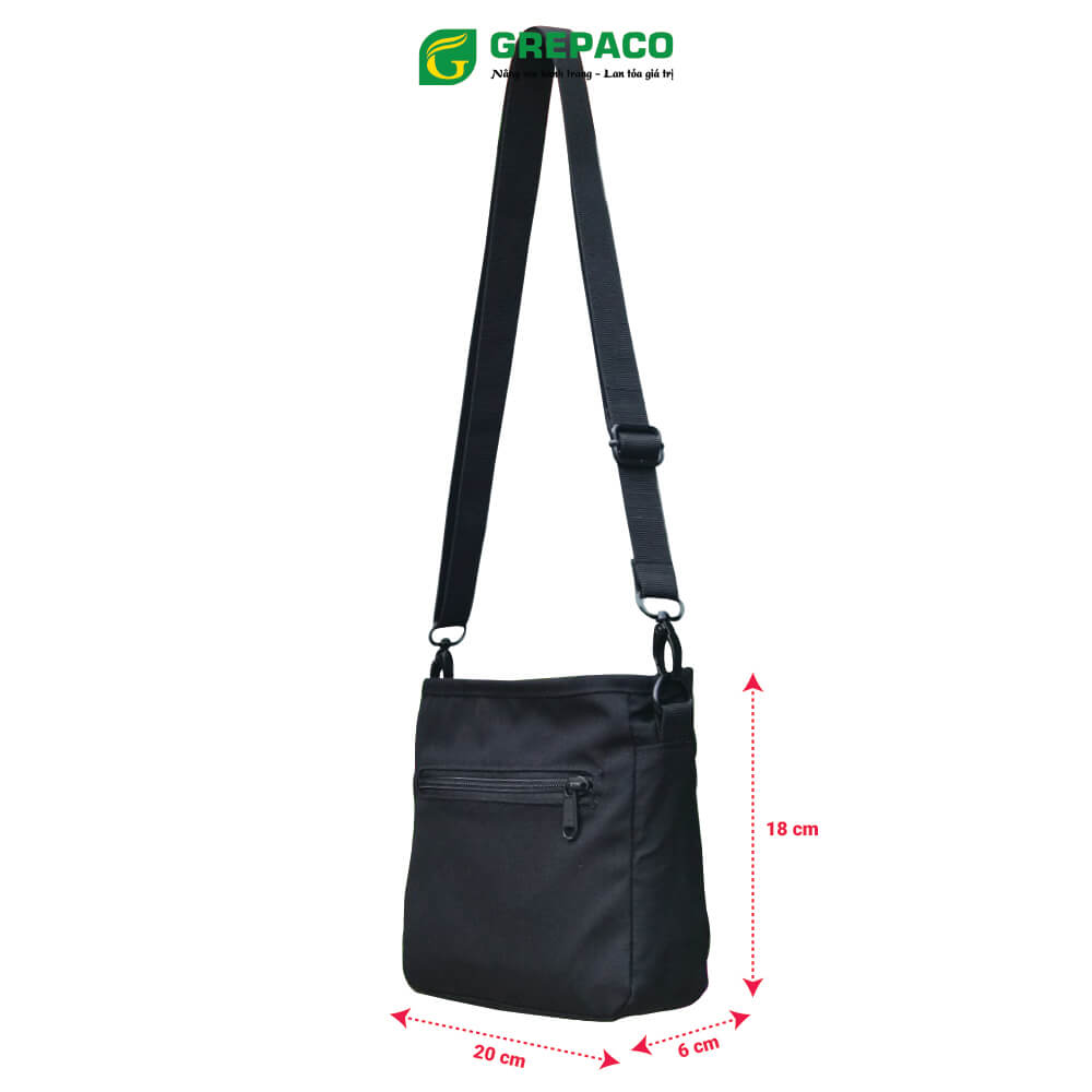 Túi Đeo Chéo Grepaco Nam Nữ Unisex Vải Bố Canvas Tote Chống Nước Dạng Dây Đeo Vai Xách Đa Năng Đựng Điện Thoại Tiền Đi Học Du Lịch Thể Thao Size Mini Phong Cách Thời Trang Hàn Quốc