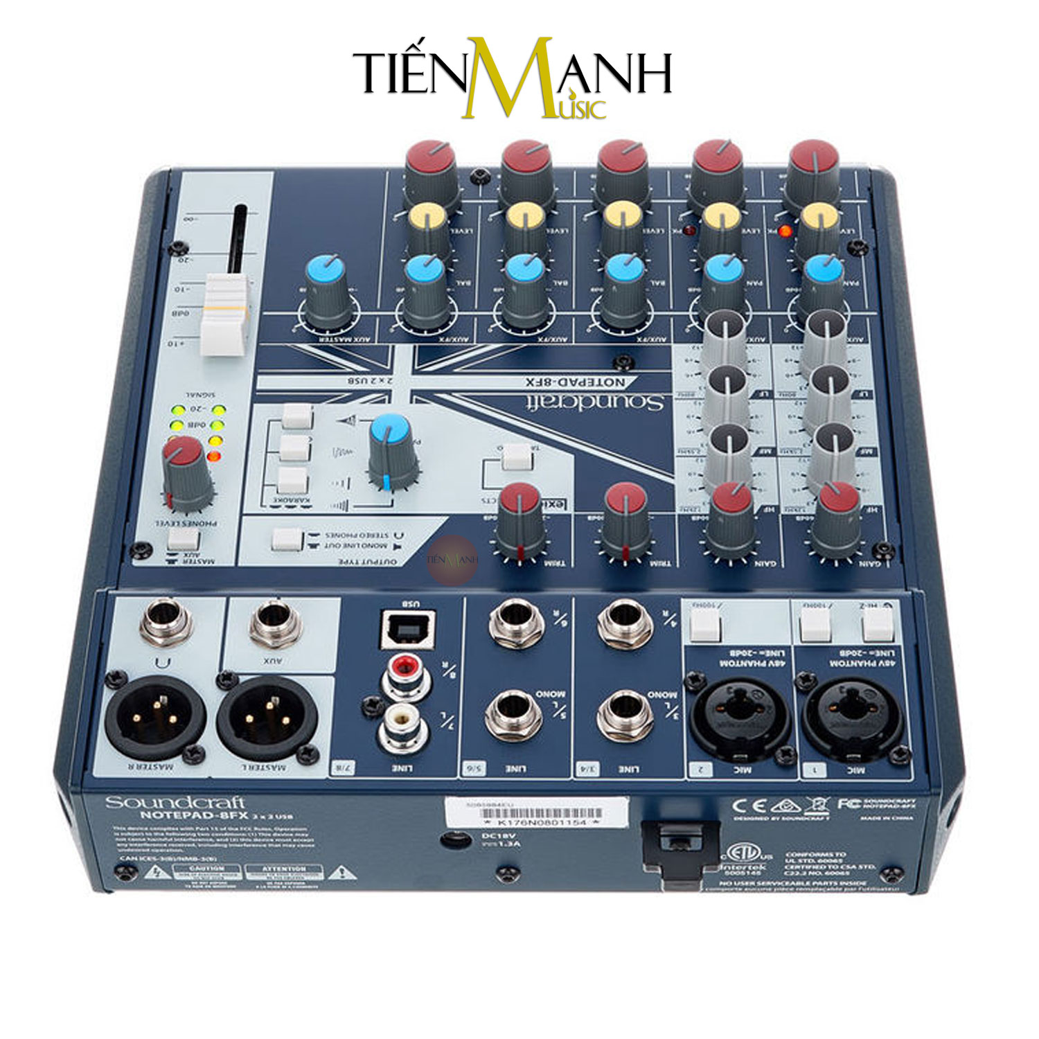 Soundcraft Notepad 8FX Bàn Trộn Mixer 8 Channel Stereo Mixing Console Phòng Thu Studio Mix Notepad-8FX Hàng Chính Hãng - Kèm Móng Gẩy DreamMaker