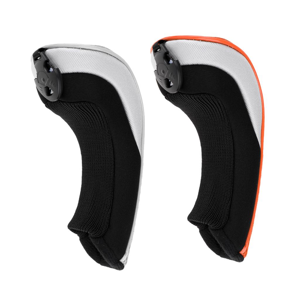 2 Chiếc Golf Lai Út Câu Lạc Bộ Cứu Hộ Đầu Bao Headcover Cam & Xám