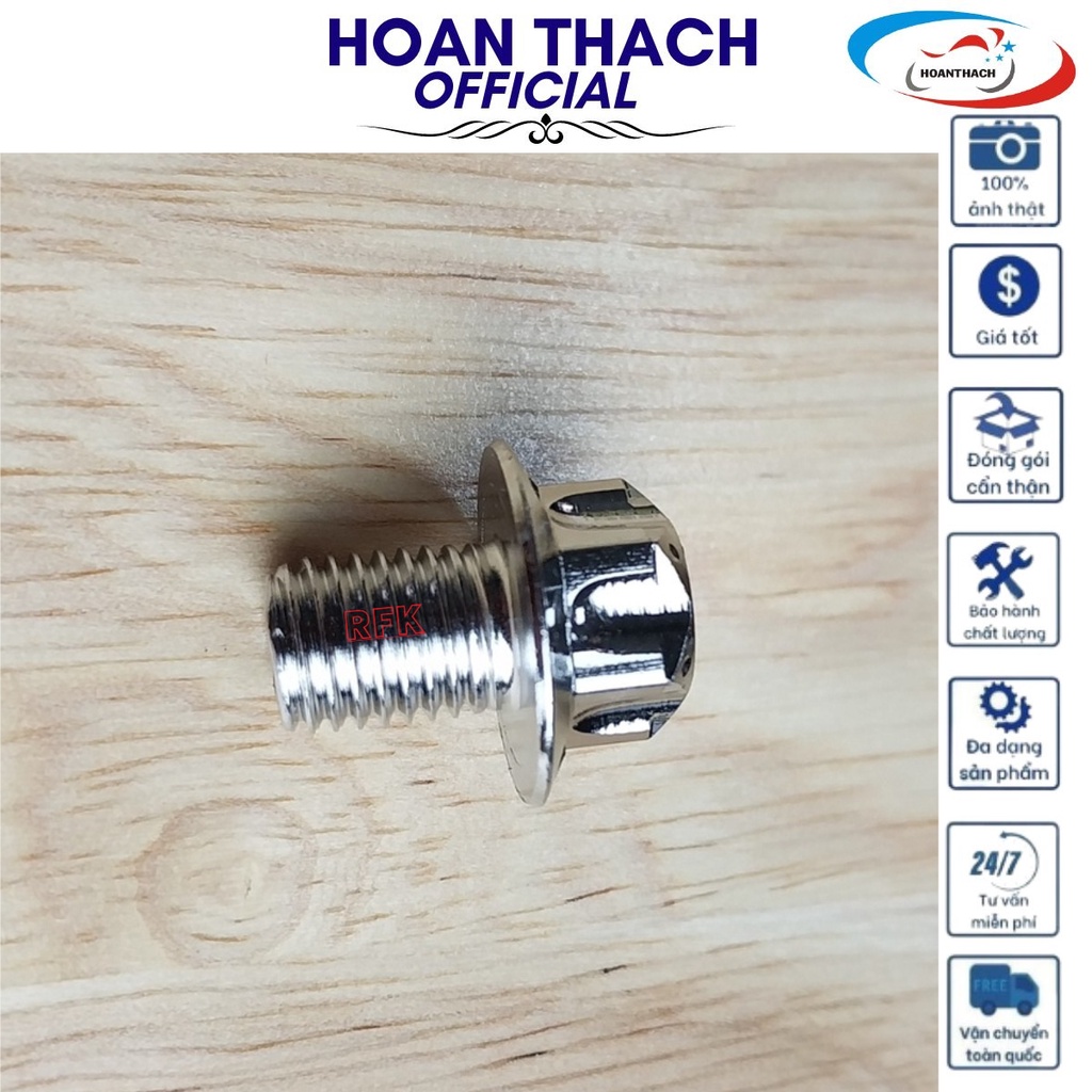 Ốc Chân Kính Salaya Ren Thuận 10L Trắng dùng cho xe máy SP010492