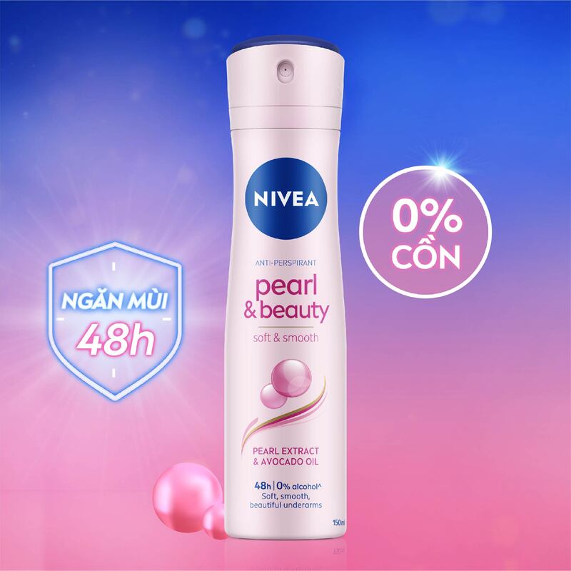Combo 2 Xịt Ngăn Mùi NIVEA Pearl & Beauty Ngọc Trai Quyến Rũ 150ml - 83731