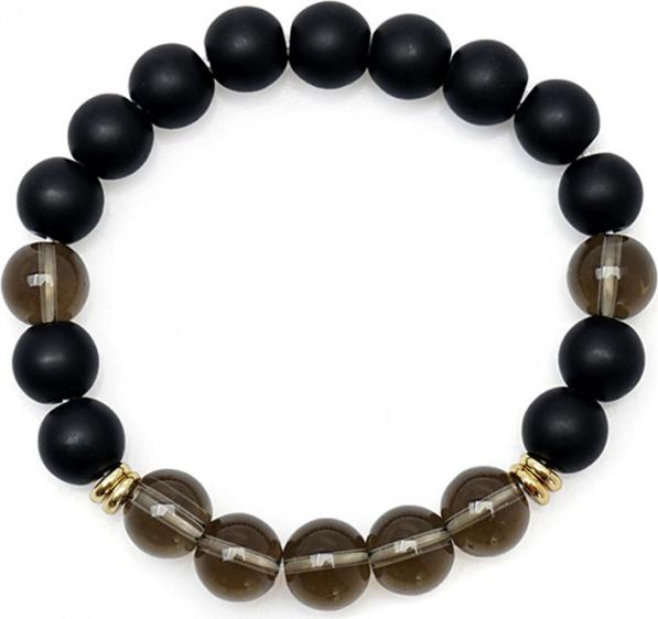 Vòng Tay Đá Onyx Đen Đá Thạch Anh Khói Tự Nhiên 10MM