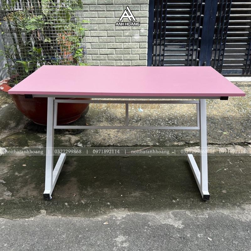 Bàn gaming chữ Z, K màu hồng, bàn lắp ráp size 120x60x75 gỗ MDF melamine