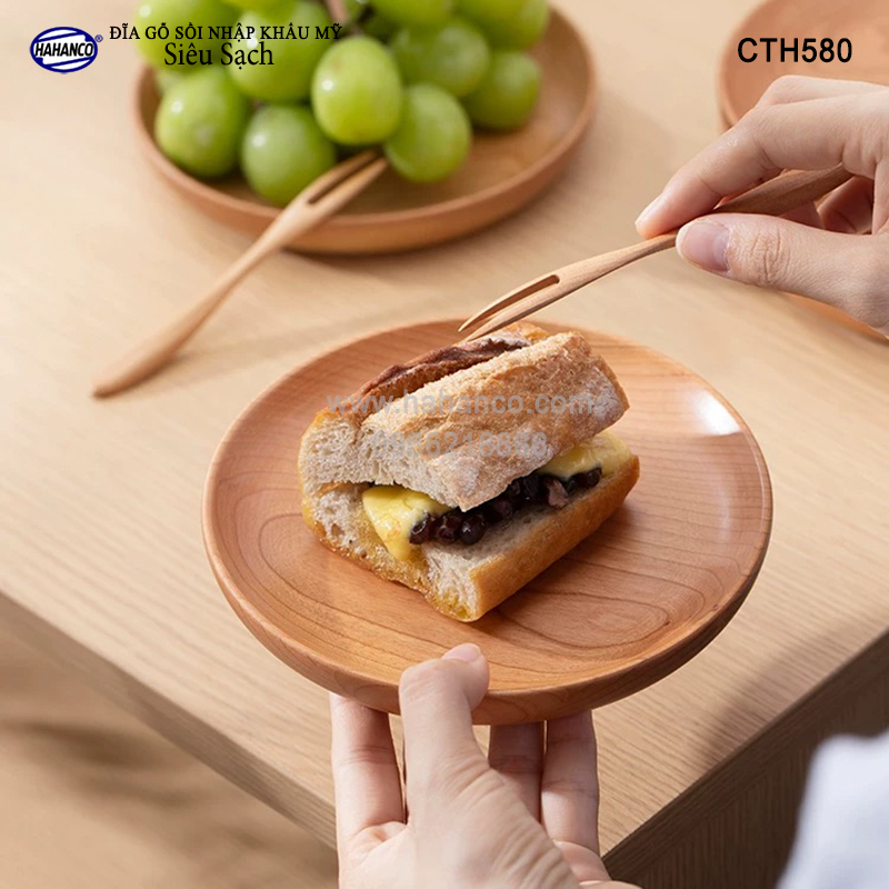 Đĩa gỗ Sồi nhập khẩu Mỹ nguyên khối (đủ Size) CTH580 - hàng Xuất Khẩu Châu Âu - đĩa bánh mì/trái cây/ bít tết/ pizza/ phụ kiện chụp ảnh, bày món ăn trong nhà hàng - Sang trọng trên bàn ăn - HAHANCO