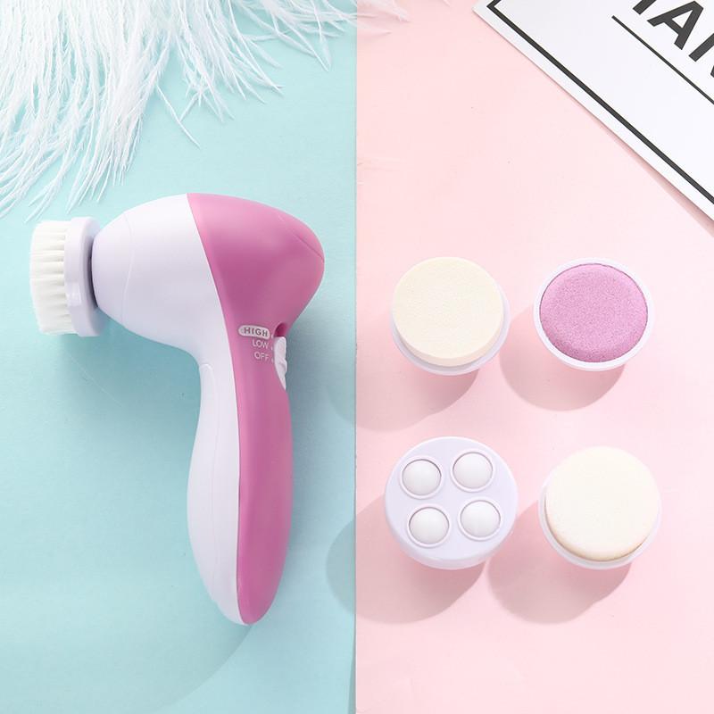 Máy Rửa Mặt Rung 5 Đầu Thay Thế Loại Bỏ Vi Khuẩn, Bụi Bẩn Có Hại (Hàng Nhập Khẩu) B0210
