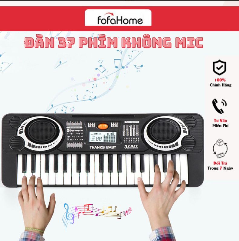 Đàn Piano Điện Tử 37 Phím Không Kèm Mic Đàn Điện Tử Organ 37 Phím Đồ Chơi Âm Nhạc Cho Bé