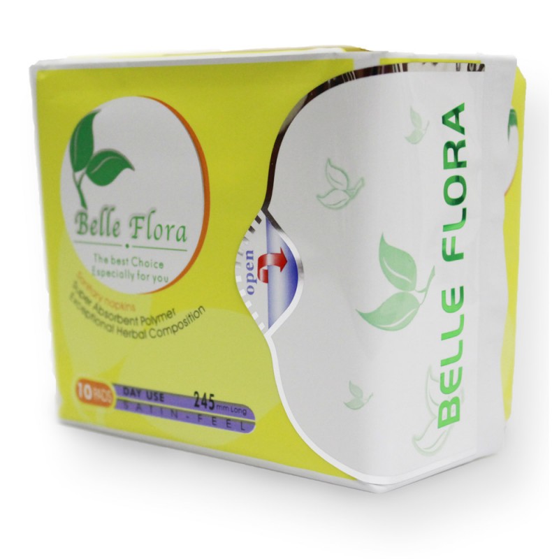 Bộ Băng Băng Vệ Sinh Cotton Ban Ngày Belle Flora - Combo 10 gói