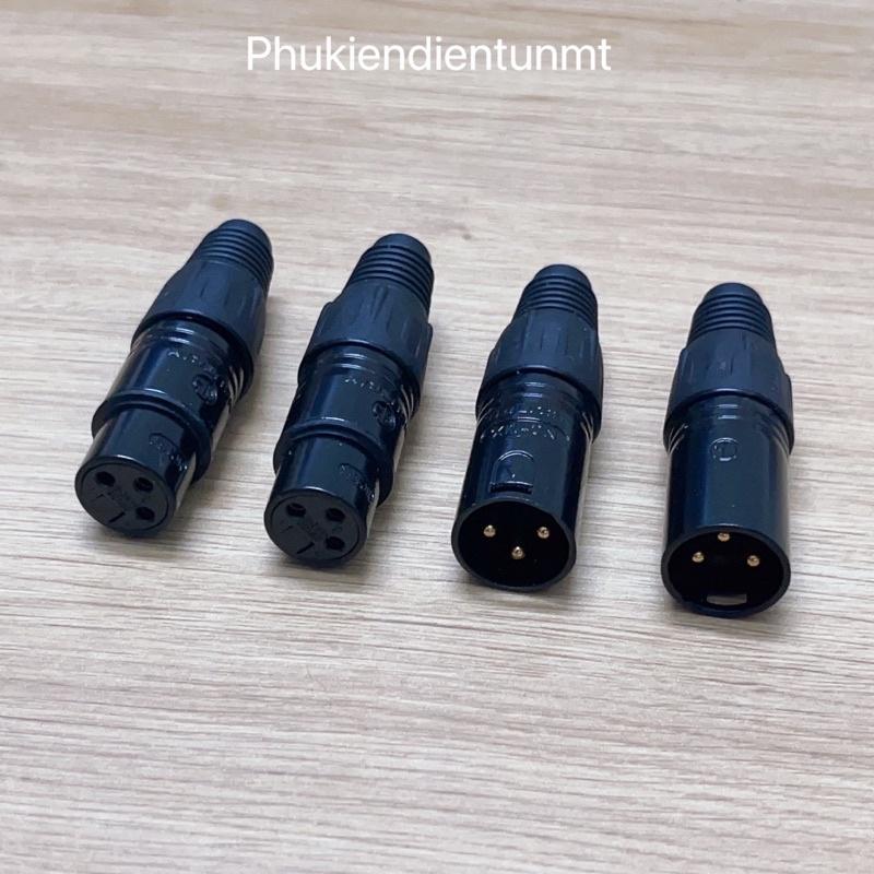 Rắc canon , XLR hàn dây đen đẹp