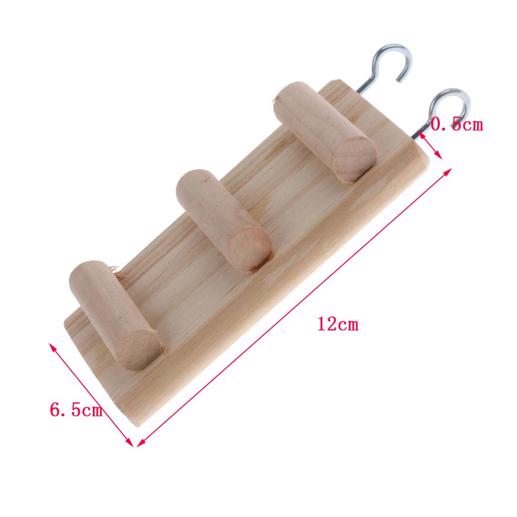 Hamster Chew Toy Wooden Hanging Climbing Ladder For Small Pet Mouse Rat Mice