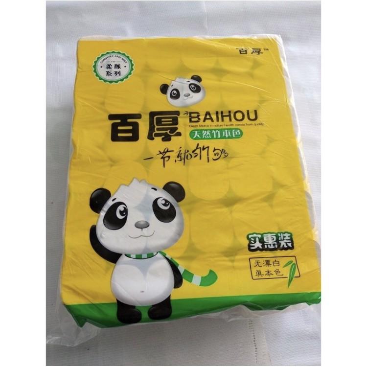 Bịch 36 cuộn giấy gấu trúc vệ sinh BAIHOU - Siêu rẻ
