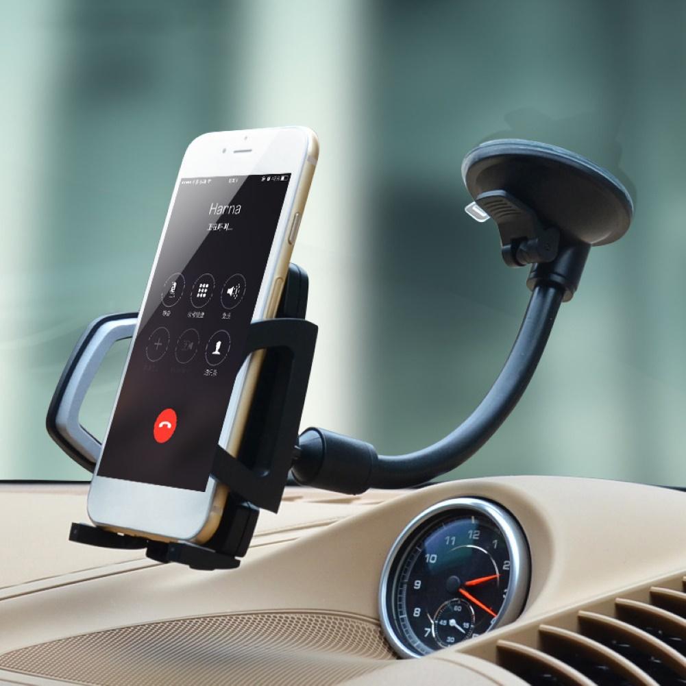 【ky】Universal Car Windshield Phone Holder Long Arm Stand Bracket with Suction Cup