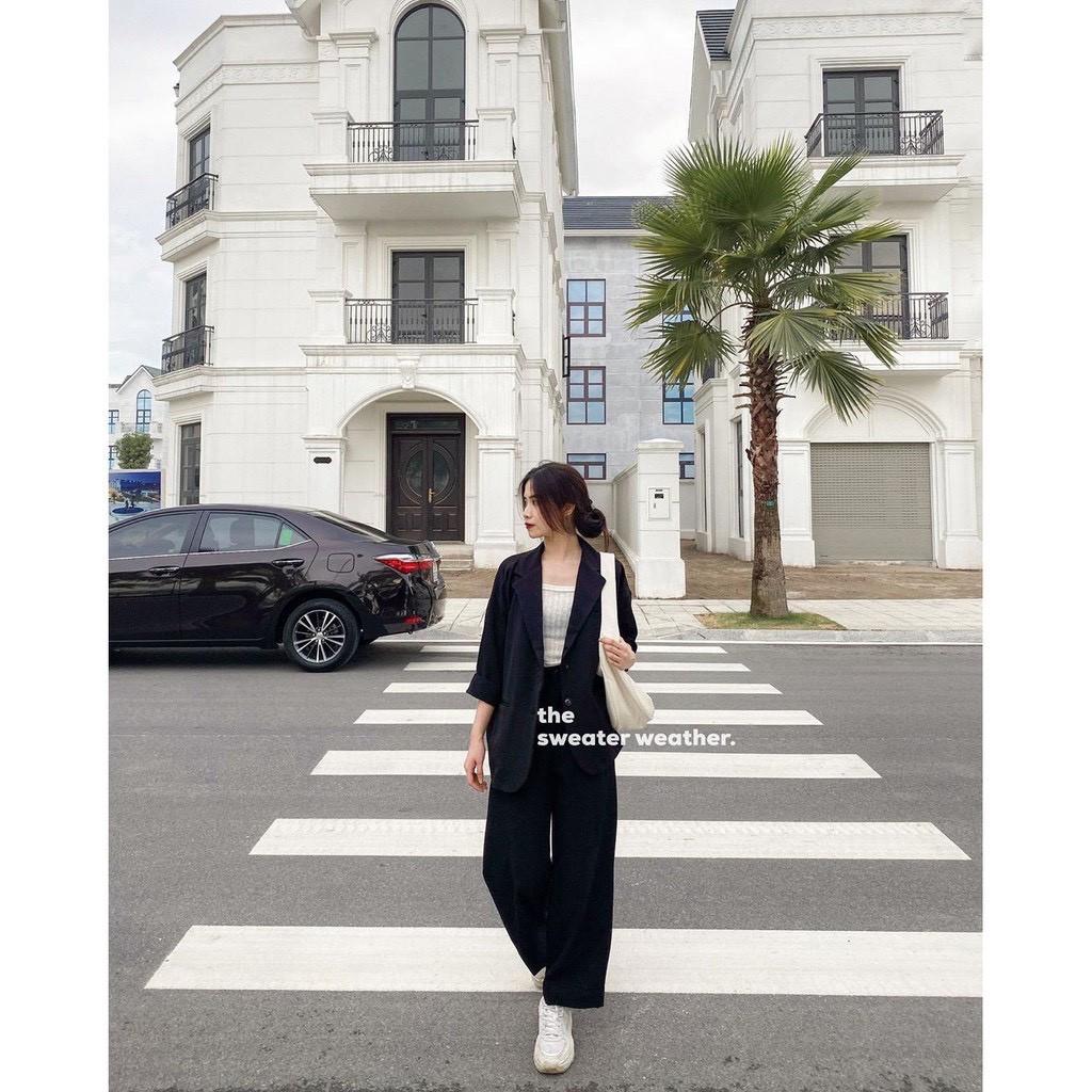 Áo vest nữ - Áo blazer trơn hàng loại 1, chuẩn form