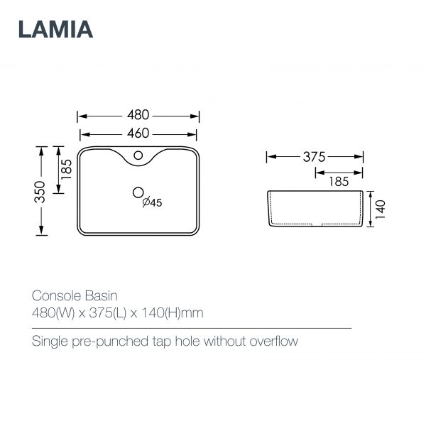 Chậu rửa đặt bàn nhập khẩu ORIN Lamia