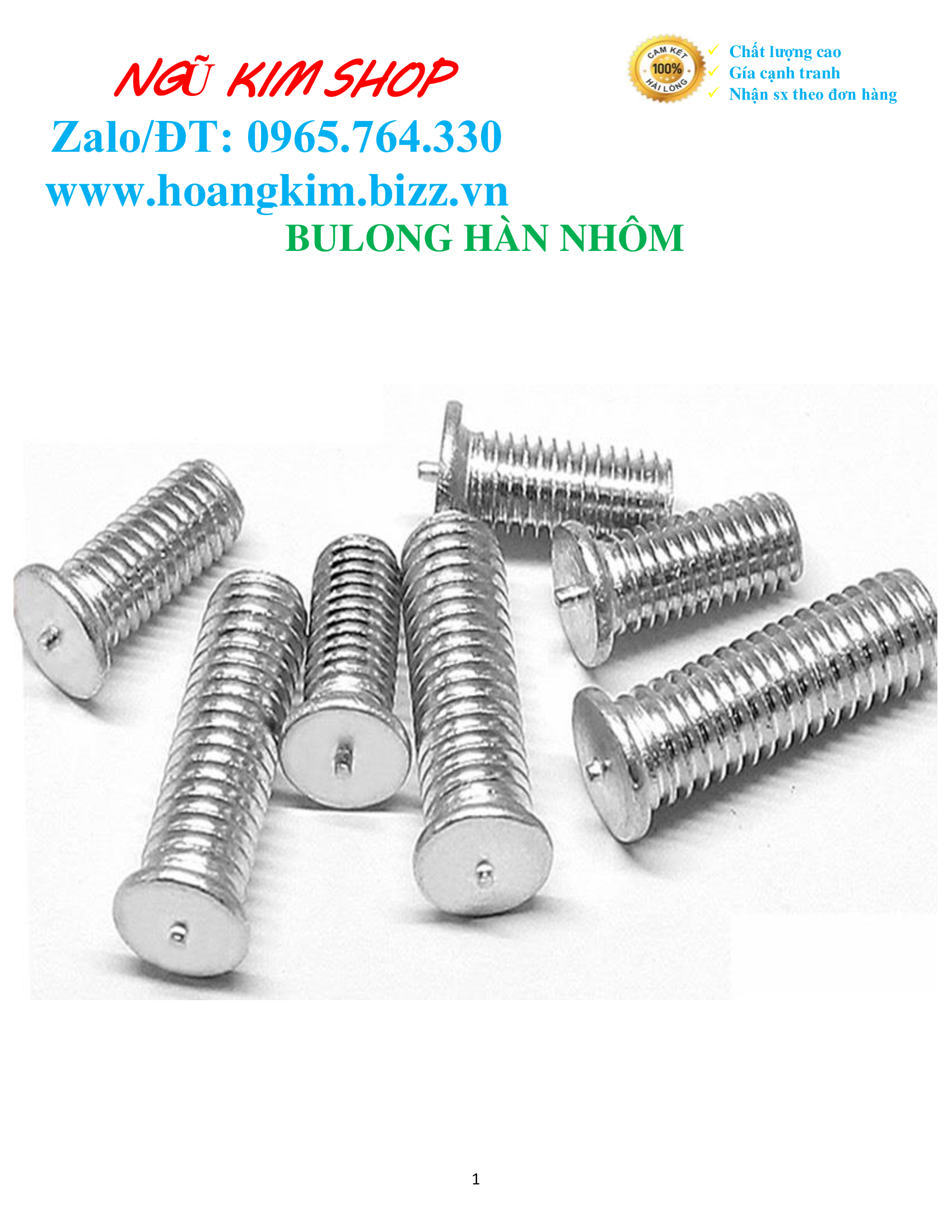 BULONG HÀN NHÔM _ ĐINH HÀN NHÔM M6