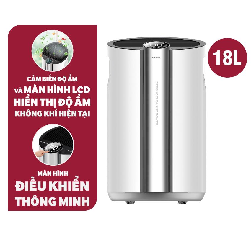 Máy hút ẩm điện tử 18 lít ROLER RD-1114  - Hàng chính hãng - Chỉ giao hàng tại HN và một số khu vực